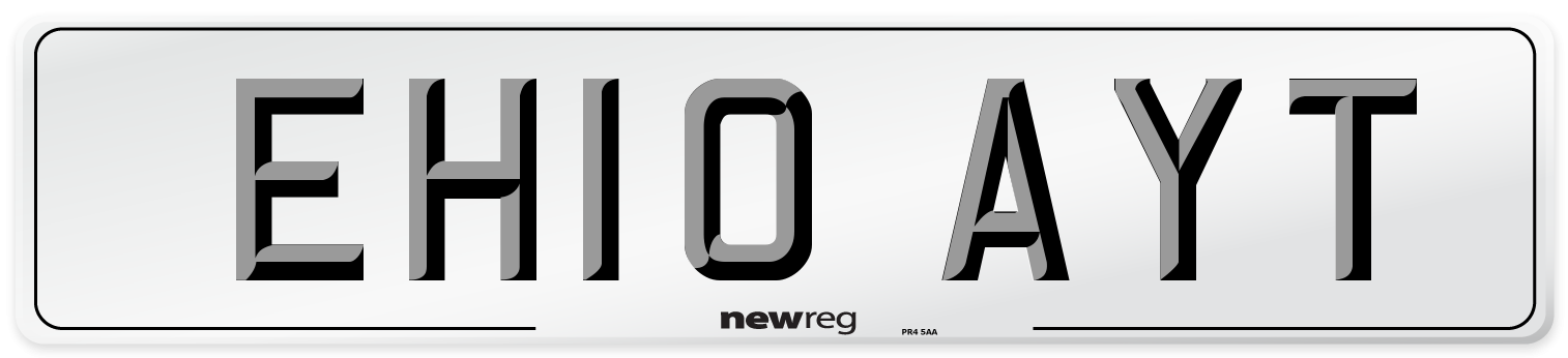 EH10 AYT Number Plate from New Reg